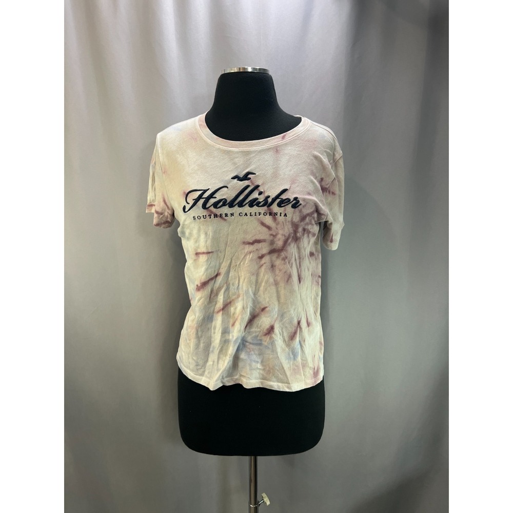 Hollister Southern California T Shirt Womens Small Multicolor Tie Dye Crew Neck